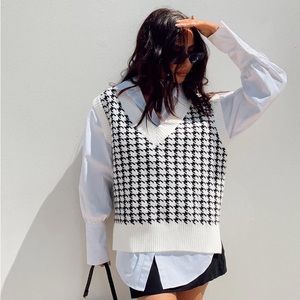 Princess Polly Houndstooth Sweater Vest